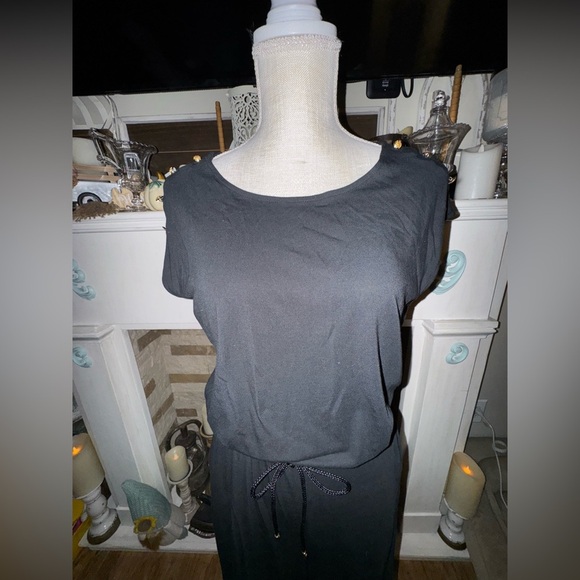 Lauren Ralph Lauren Wide Leg Cropped Stretchy Button Casual Jumpsuit Size S GUC - Picture 2 of 14